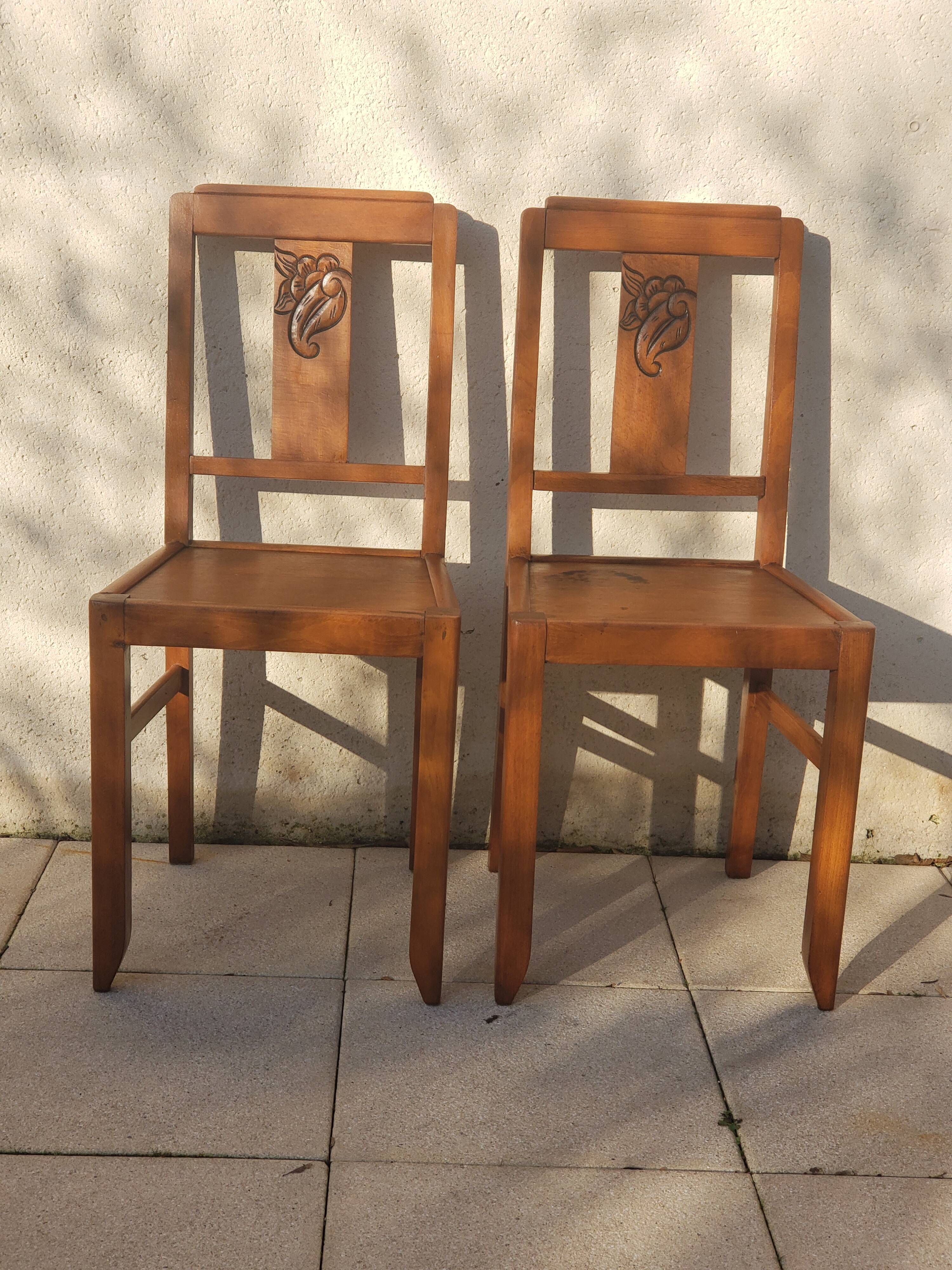 2 chaises de bistrot des années 1950