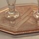 Art-deco pink glass top