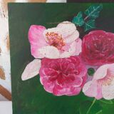 Oil painting on canvas bouquet of roses