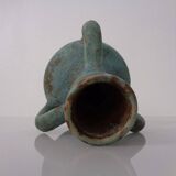 German studio ceramic handle vase by Lu & Gerd Grove, Lübeck, 1960s