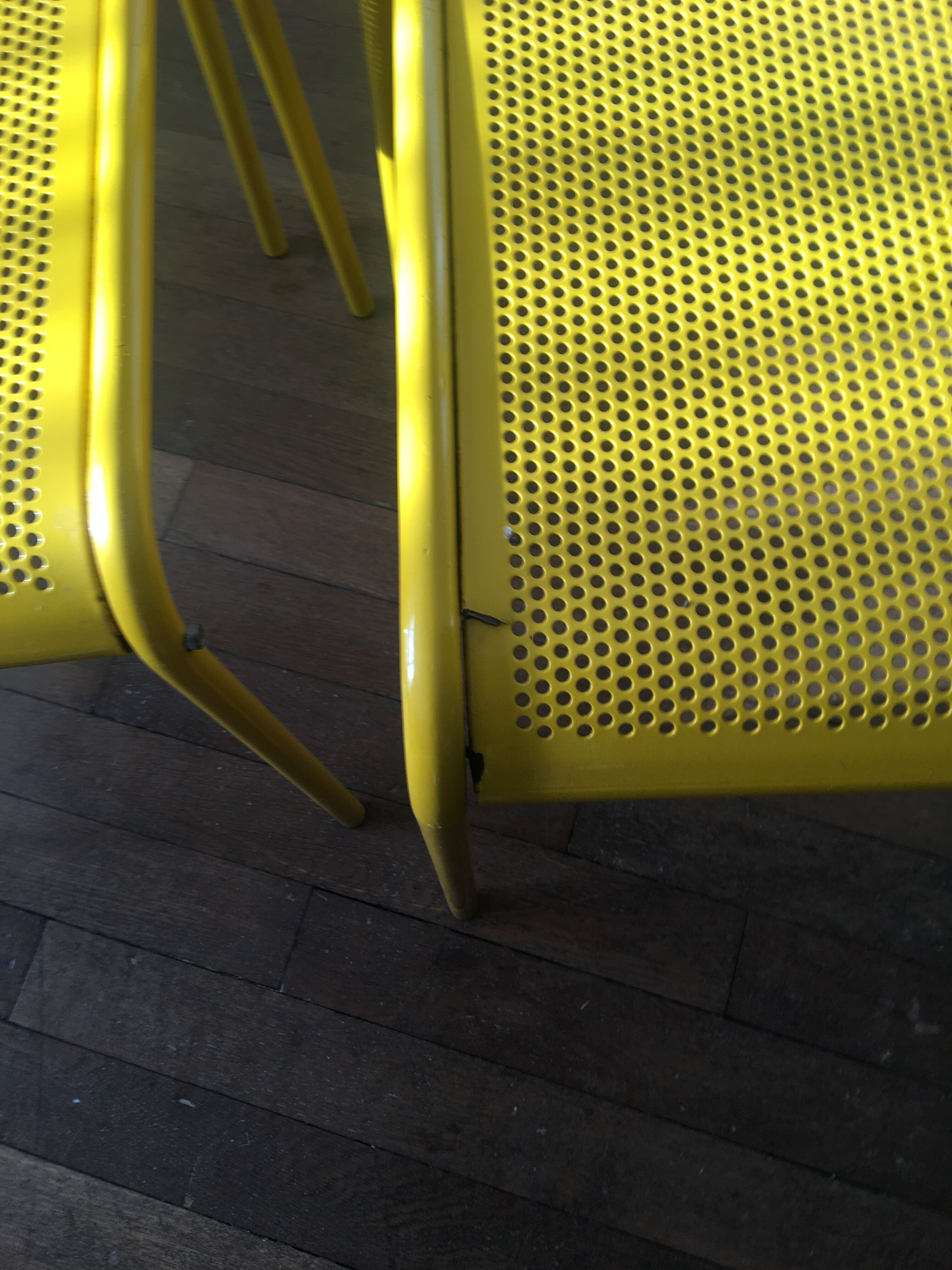 4 vintage metal chairs 1980