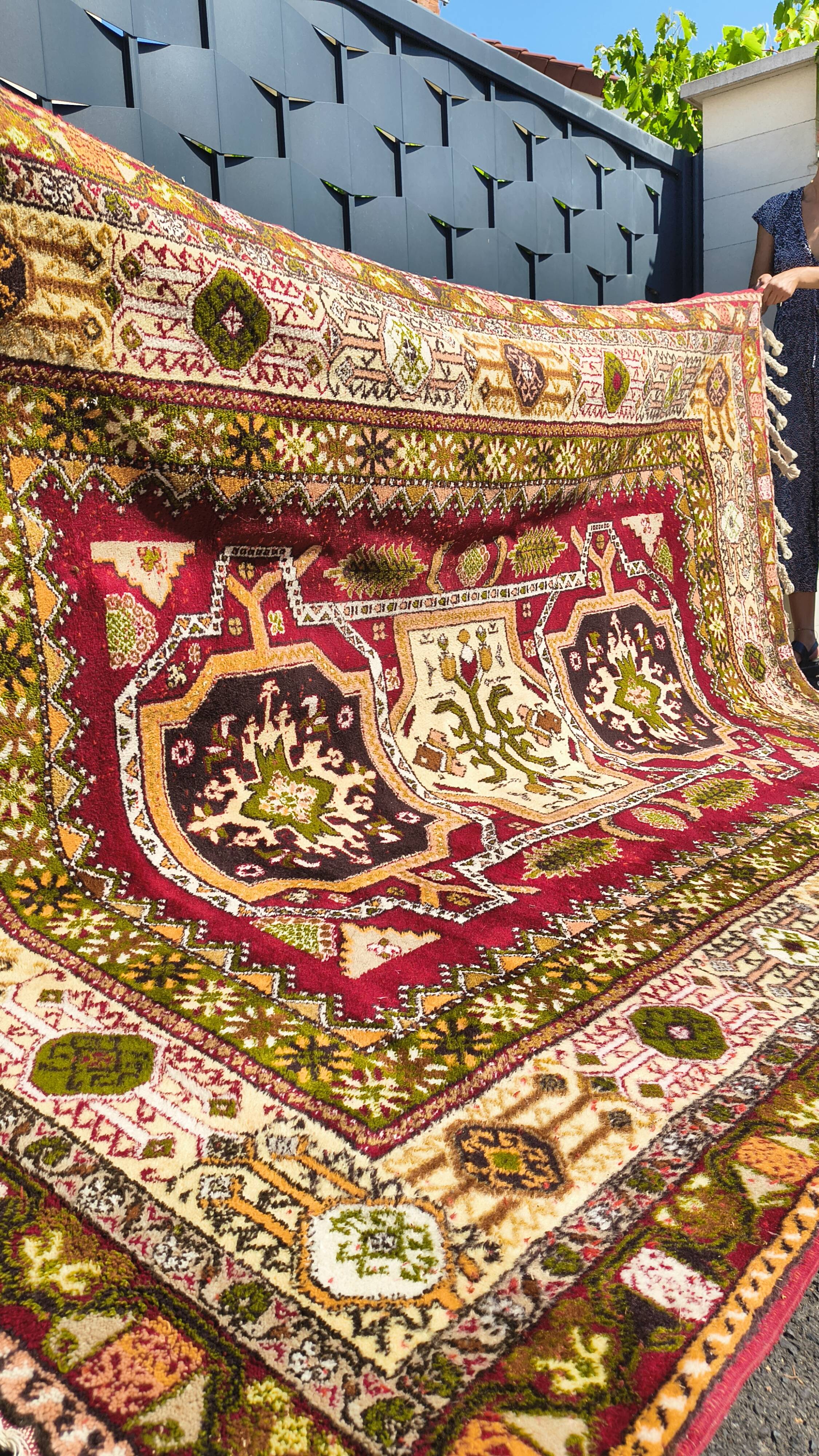 Magnificent Moroccan rug from Rabat 2×3 m (1983)