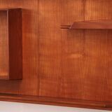 Italian Handmade Walnut wall cabinet from the 1960s.