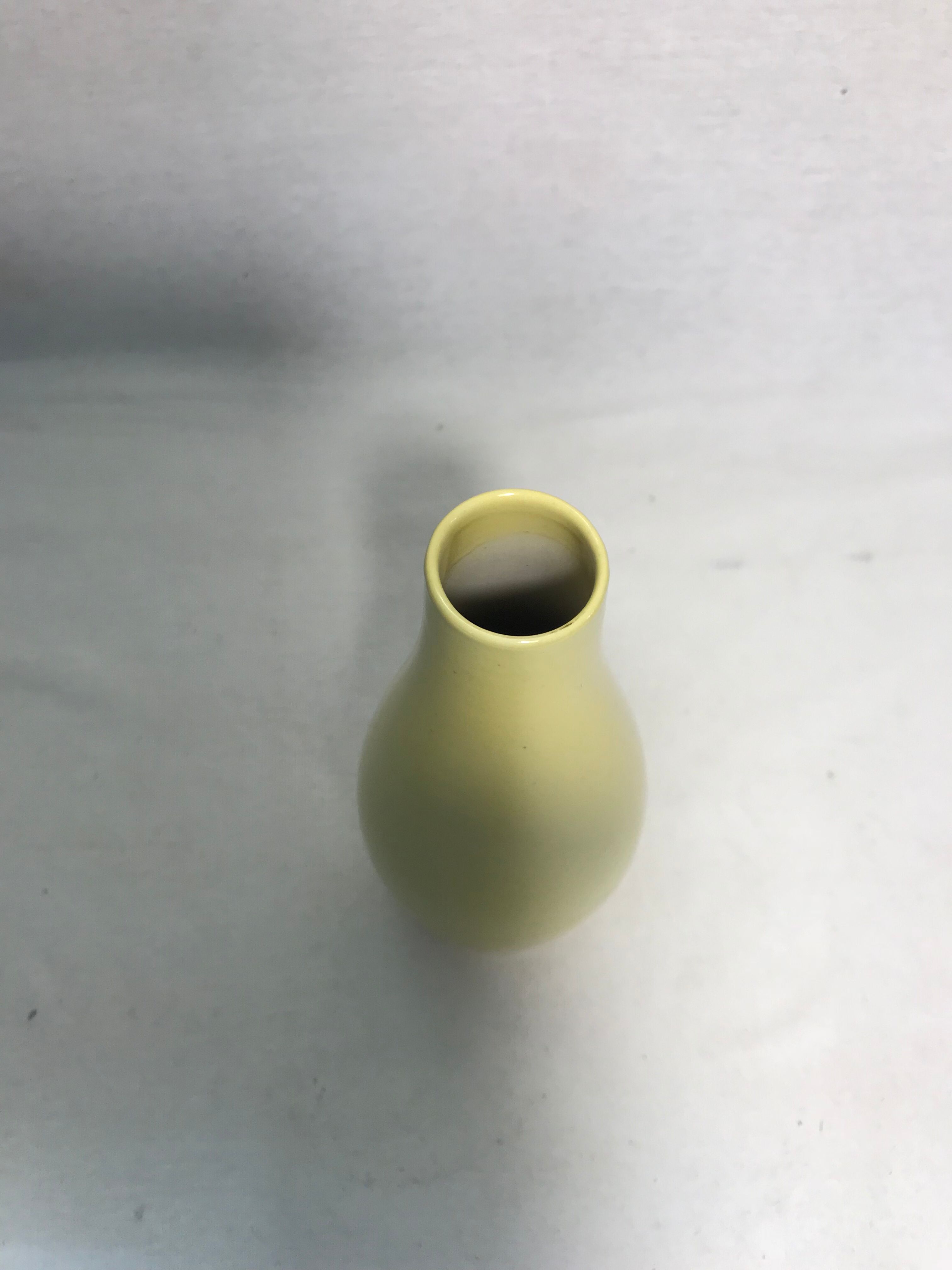 Praticality former longchamps france vintage yellow ceramic vase