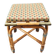 Tabouret en bambou et laiton avec le coussin
