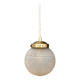Vintage art deco frosted glass globe pendant light