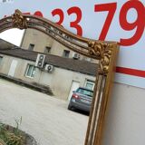 Miroir Glace à parclose dorée ancien 1960s