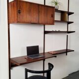 Scandinavian modular wooden office shelf - Design Kai Kristiansen