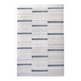 Tapis kilim bleu crème 315x210 cm, tapis kilim bleu en laine fait main.