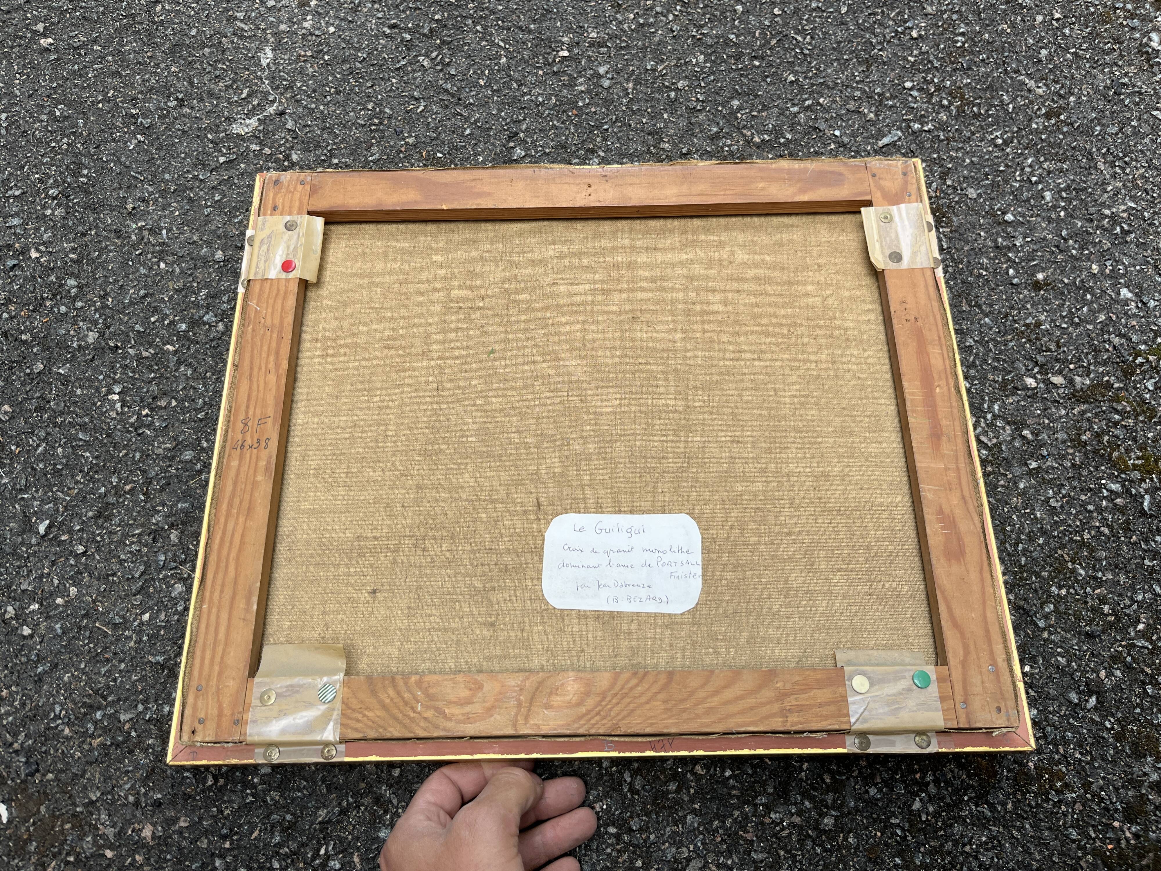 Painting Animated landscape at the lake – Signed oil