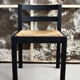 Straw chair finish wood burned; shou-sugi-ban