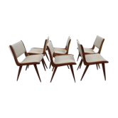 6 chaises pieds compas