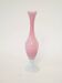 Pink opaline vase with worked white feet, 1960.
