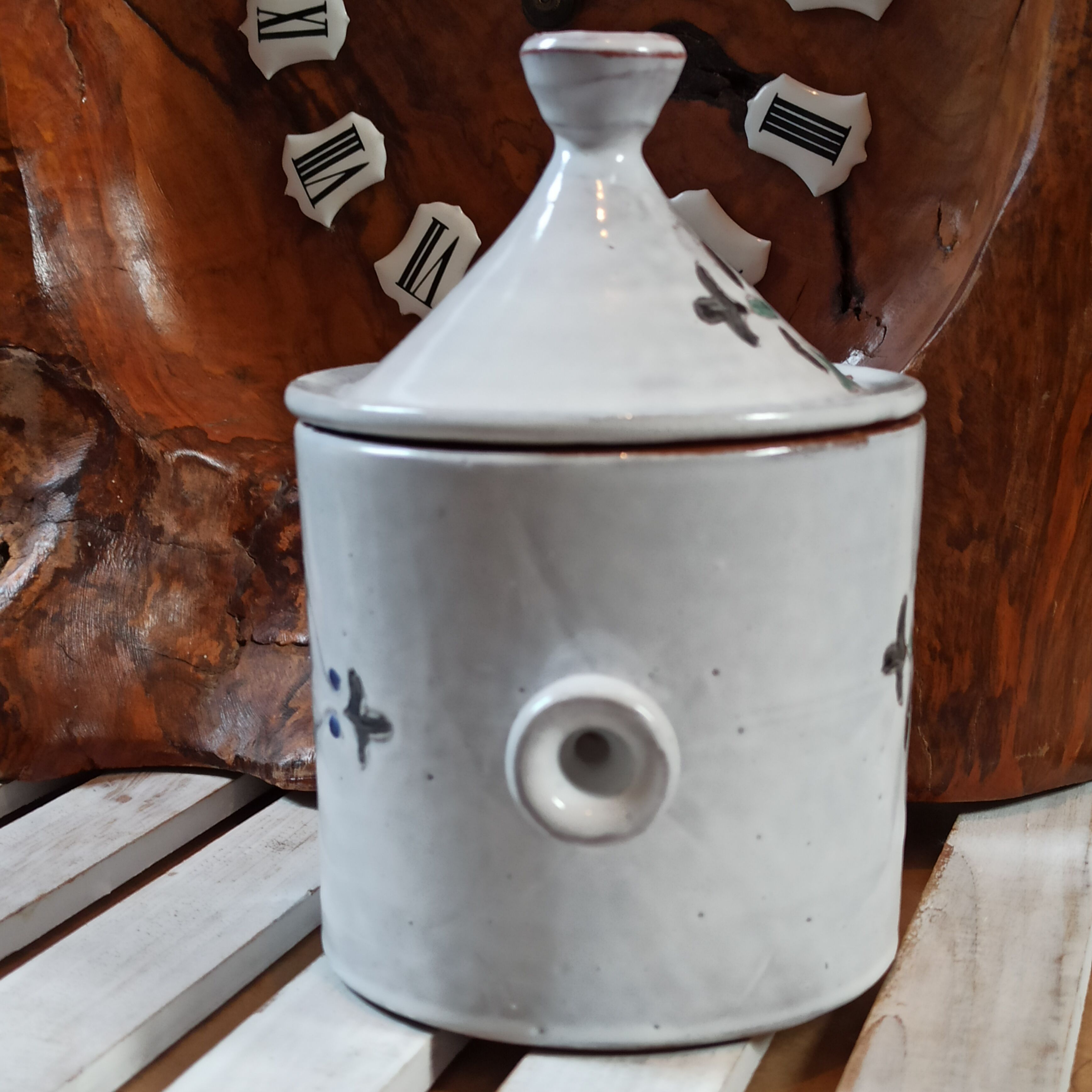 Vintage ceramic pot from Salé in Morocco
