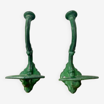 Old cast iron coat hooks