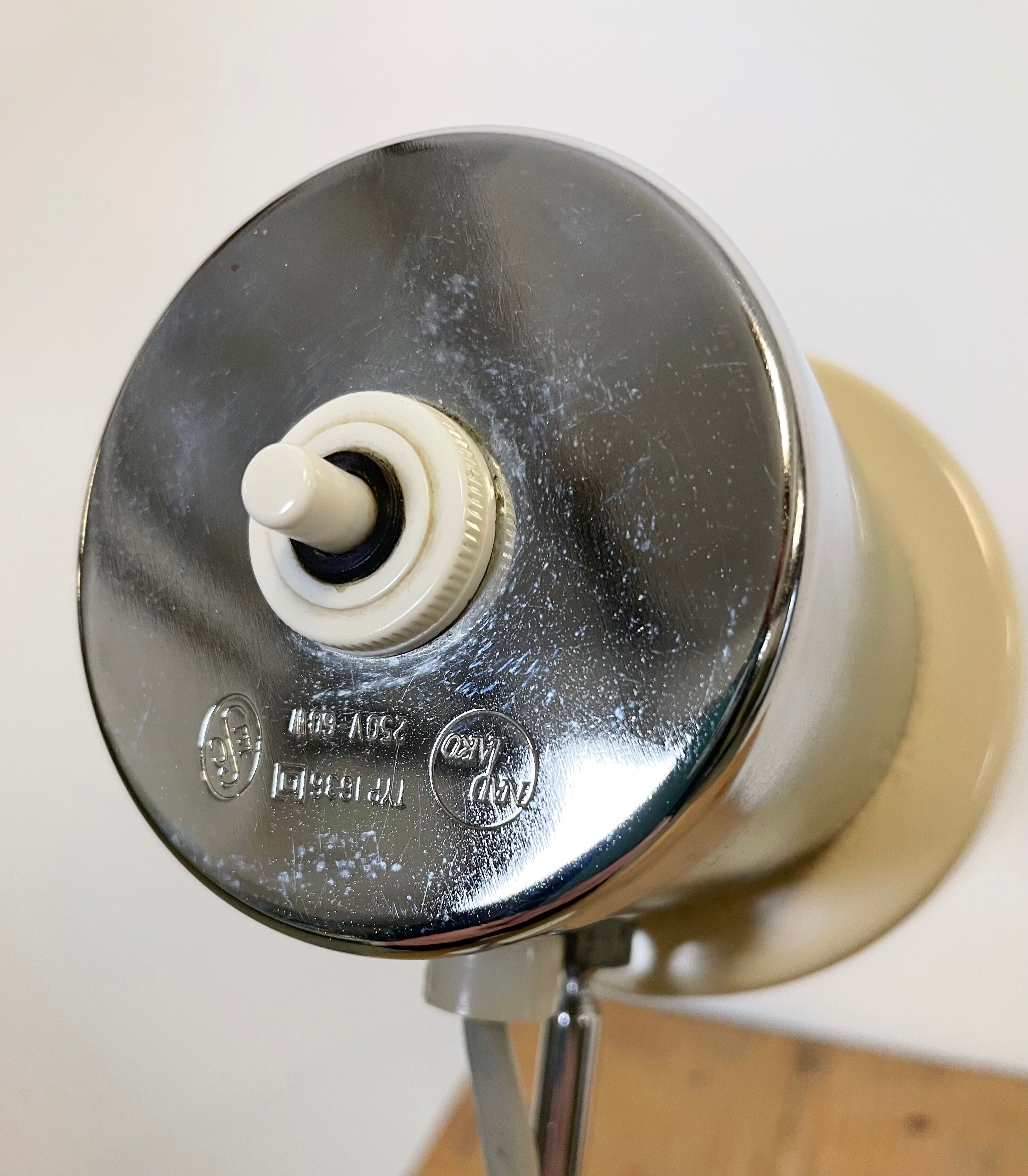 Beige table lamp by Josef Hurka For Napako, 1970s