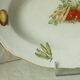 Hollow and oval earthenware dish with 4 seasons vegetable decoration