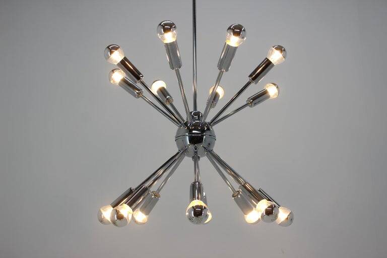 Chrome Pendant of the Space Age, Mid-Century, Sputnik, 1980s