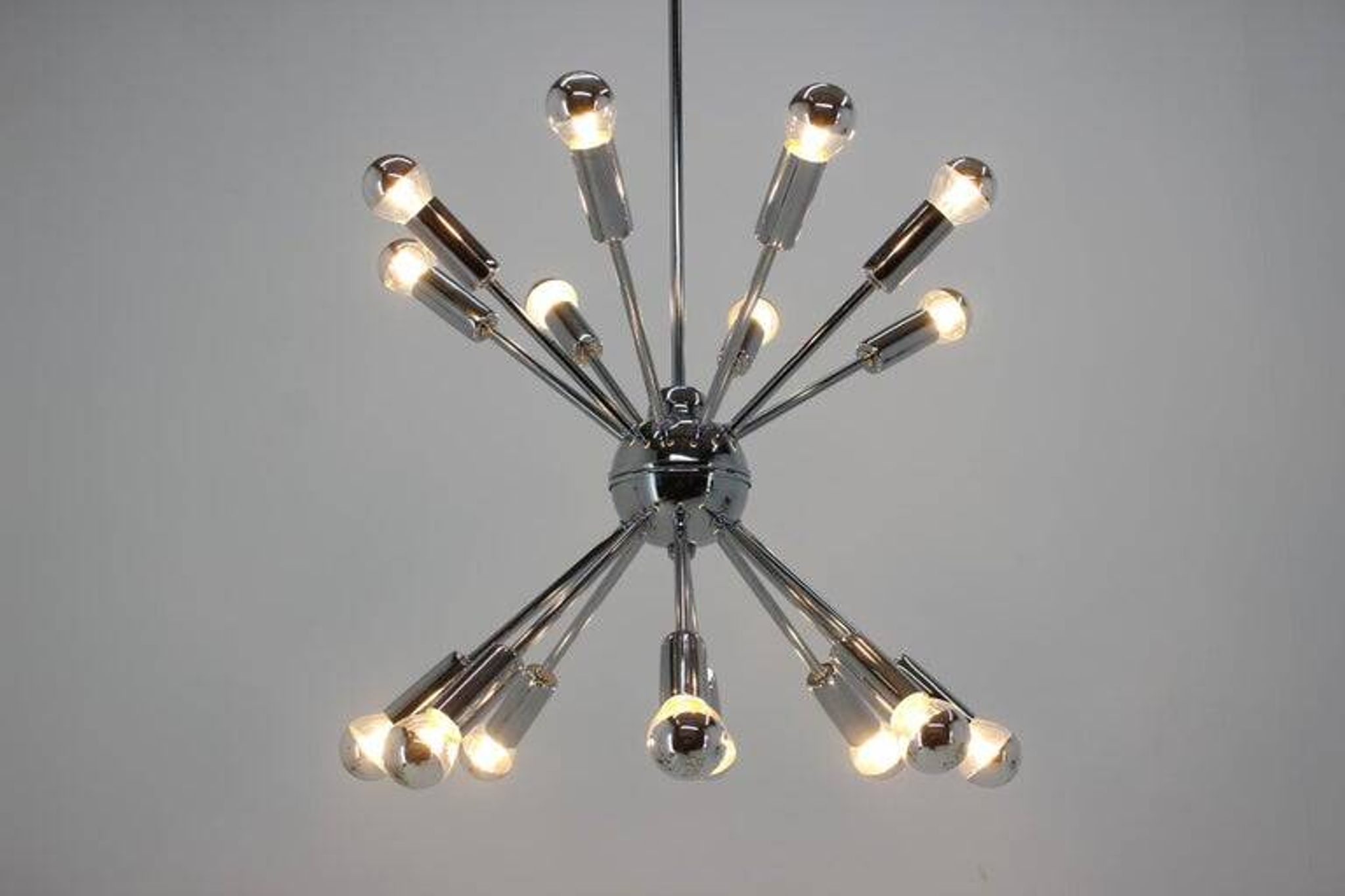 Chrome Pendant of the Space Age, Mid-Century, Sputnik, 1980s