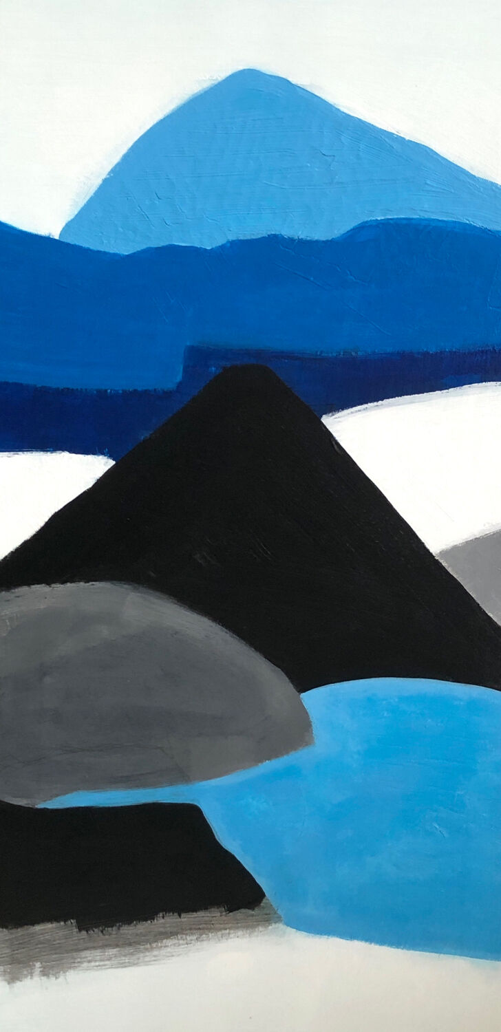 Tableau contemporain bleu