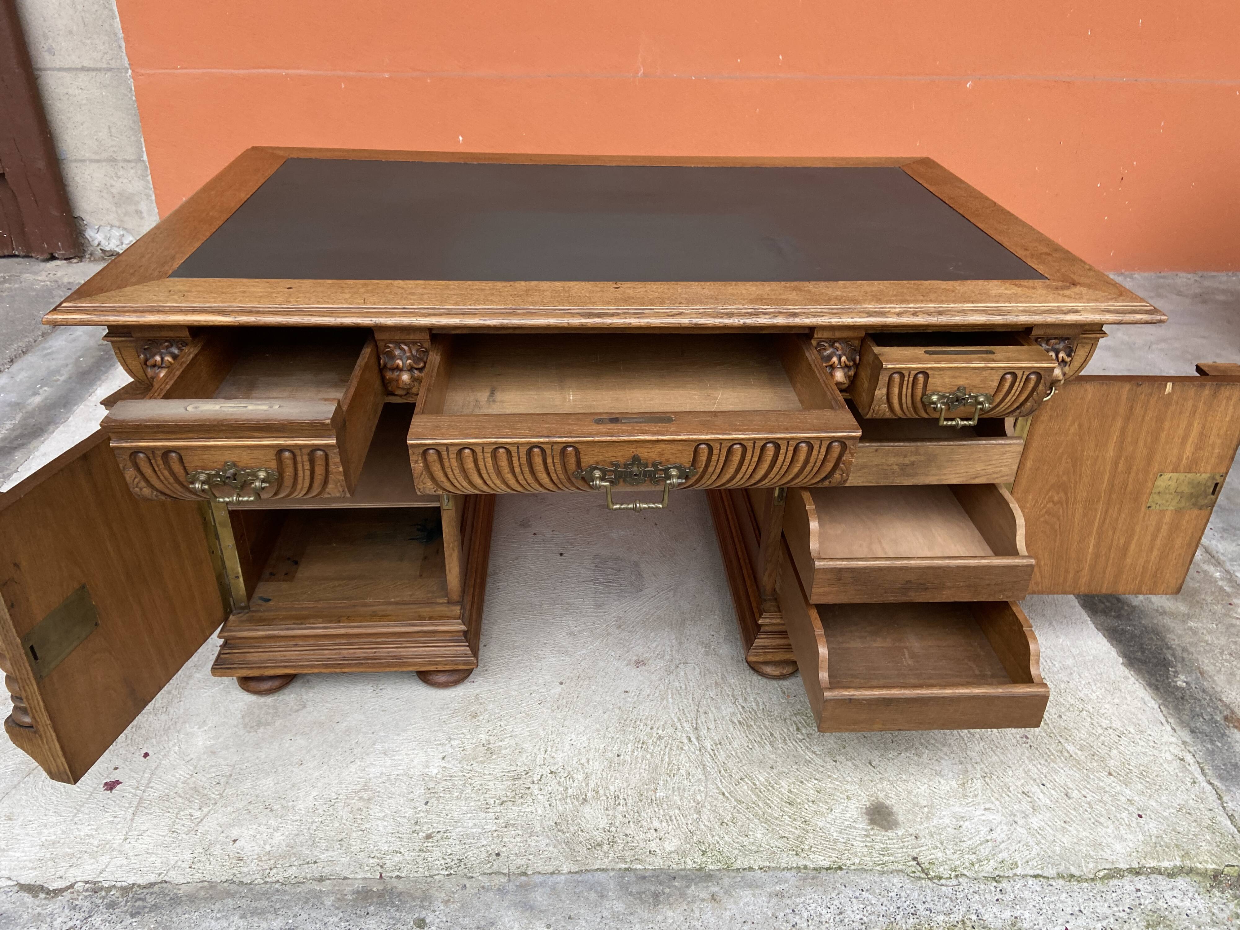 Renaissance style flat desk 1900