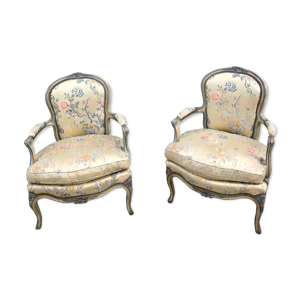Paire de fauteuils style