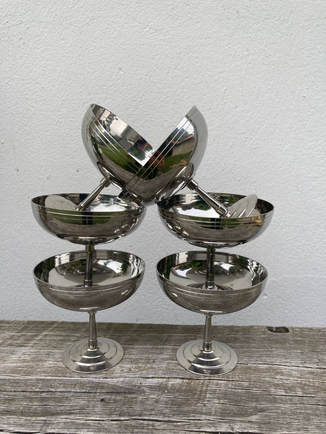 6 stainless steel bowls Rémy Letang 1970