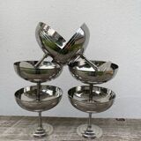 6 stainless steel bowls Rémy Letang 1970