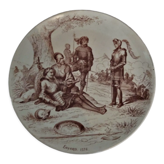 Theme plate Our military glories Creil and Montereau Late nineteenth century