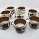 Boch la Louvière tea set, Kimono series, earthenware, Belgium 1970