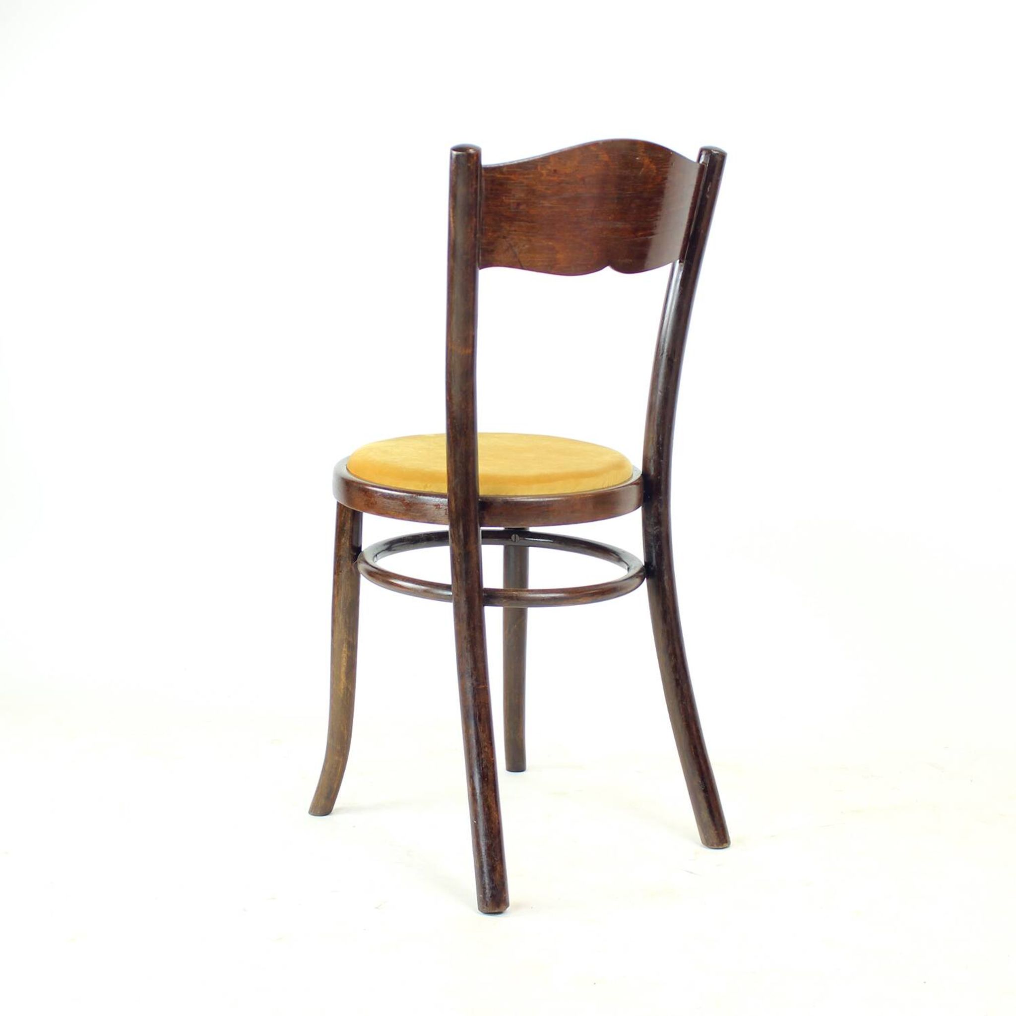 Vintage Bentwood Chair, Thonet Design, Czechoslovakia 1940s