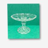 Display under bell in transparent glass patterns in relief