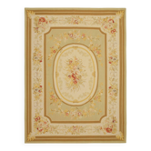 Handmade European Vintage Aubusson Kilim 272 cm x 366 cm