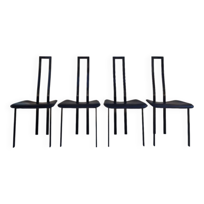Serie de 4 chaises Design italy signé cattelan 1980 vintage