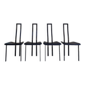 Set of 4 chairs Design Italy signed Cattelan 1980 vintage