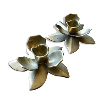 Pair of floral sconces