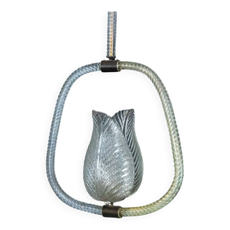 Ercole Barovier Murano glass chandelier. Italy 1940s