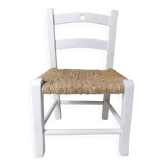 ancienne chaise paillée en bois pour enfant