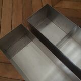 Wall storage space in stainless steel industrial steel designer