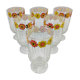 Vintage stemmed glass with floral decoration