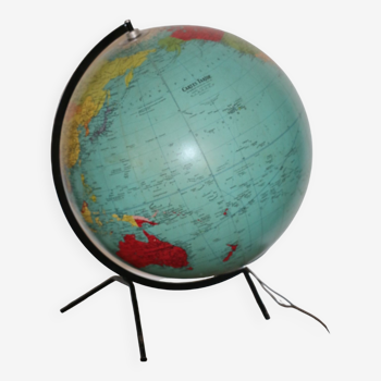 Globe terrestre lumineux XXL TARIDE verre 1967