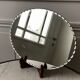 Duo of beveled mirror trays 50s
