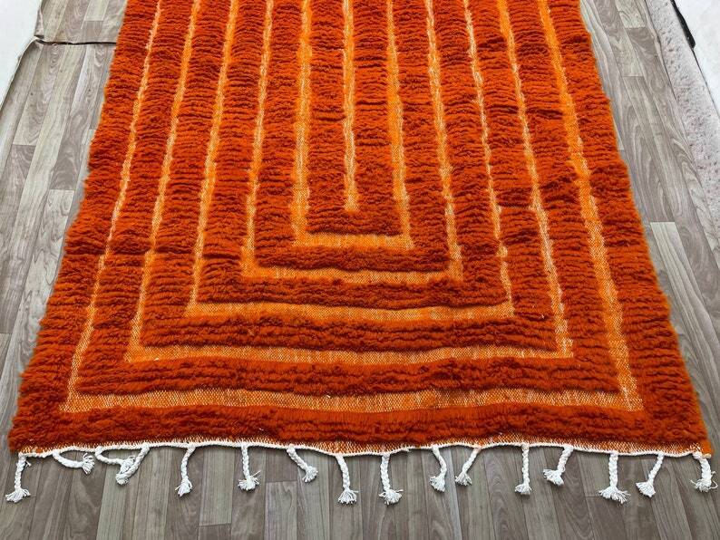Incredible orange Moroccan rug 150/250cm