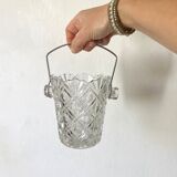 Serrated glass ice bucket