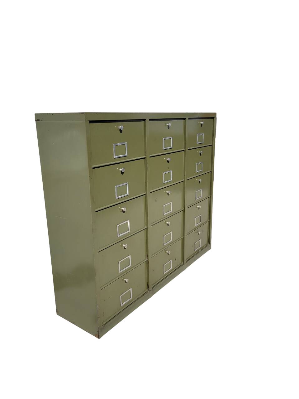 Industrial workshop furniture with 15 flaps Khaki