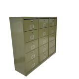 Industrial workshop furniture with 15 flaps Khaki