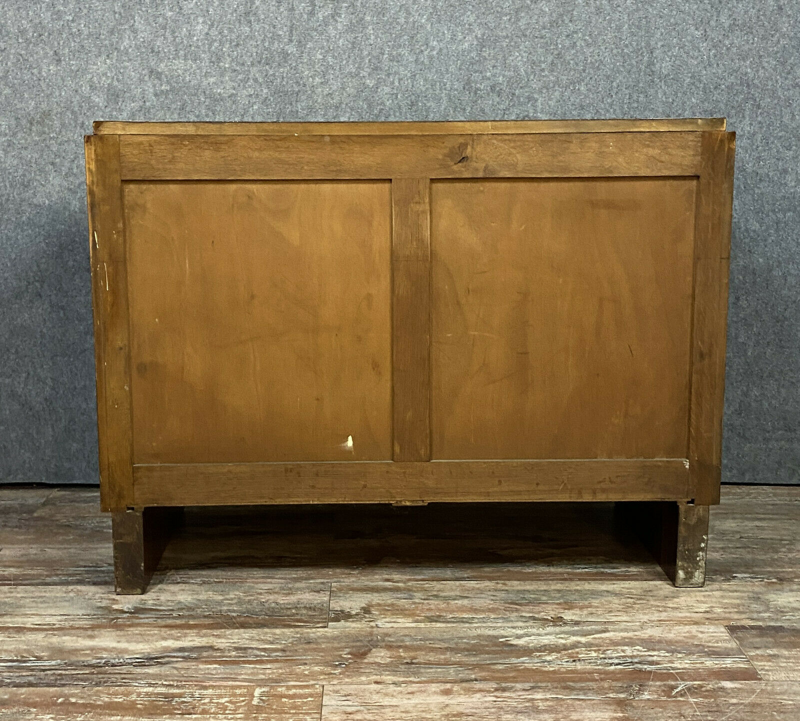 Commode époque Art Déco en ronce de noyer avec 1 incroyable ramage