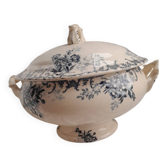 Floreal iron earth soup tureen