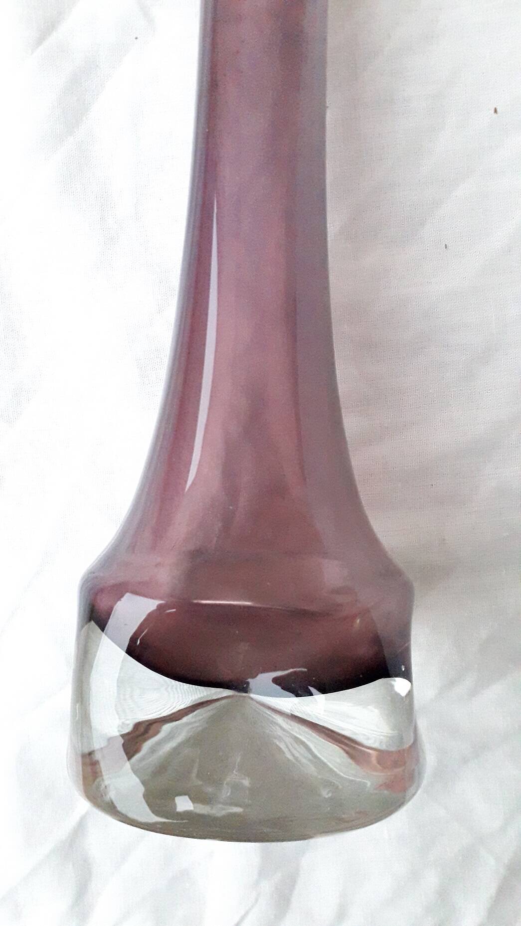 Purple glass bud vase