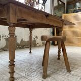 Walnut farmhouse table + extensions